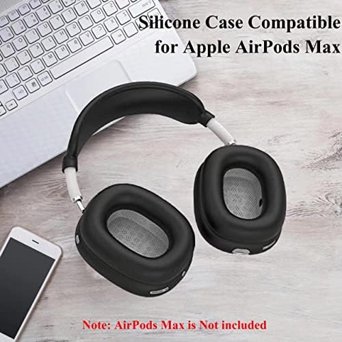 Vaeknvg עבור Apple AirPods כיסוי מקסימום, סיליקון רך אנטי-סקרץ 'אוזן מכסה מכסה/כוסות אוזניים כיסוי/כיסוי