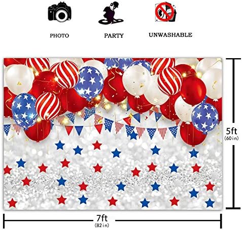 PrainityTree 7x5ft אמריקאי אמריקאי רביעי ביולי תפאורה של מסיבת ארהב יום עצמאות ארהב