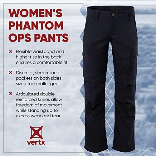 Vertx Phantom Ops נשים מכנסיים טקטיים כלי מטען עם כיסים, ללבוש עבודה עמיד במים קז'ן קז'ן, לחימה, פעולות