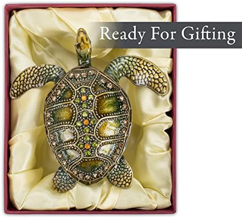 קוטג 'גינה יד צבועה מתכת אמייל צייר קופסת תכשיט תכשיטים נוי תכשיטים נוי טבעת עגיל מארגן וינטג