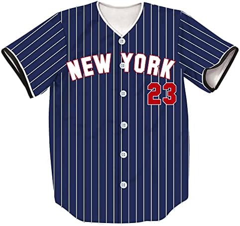 Tifiya ניו יורק 99 פסים מודפסים בייסבול ג'רזי ניו יורק חולצות קבוצת בייסבול לגברים/נשים/צעירים