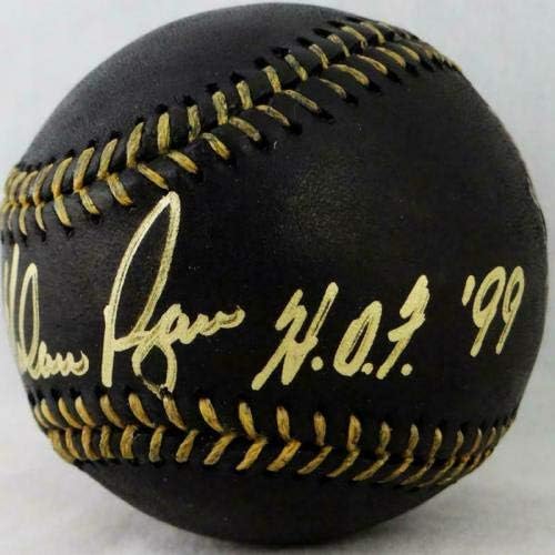 נולן ראיין חתימה רולינגס OML בייסבול שחור עם HOF 99 - AIV מאומת - כדורי בייסבול עם חתימה