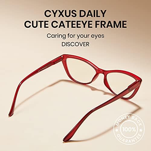 Cyxus Cateye אור כחול חוסם משקפי קריאה לנשים, קוראי מחשב כאב ראש עיניים