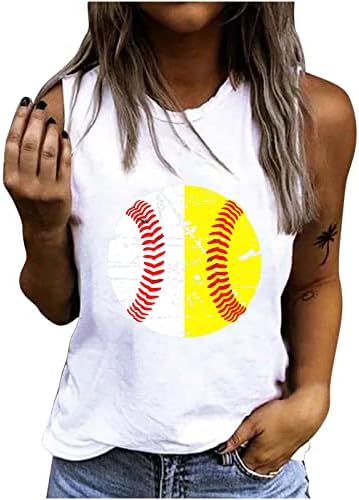 חולצות בייסבול גופיות גרפיות לנשים גופיות אימון חמוד אפוד ללא שרוולים טוניקות קיץ מזדמנים 2023