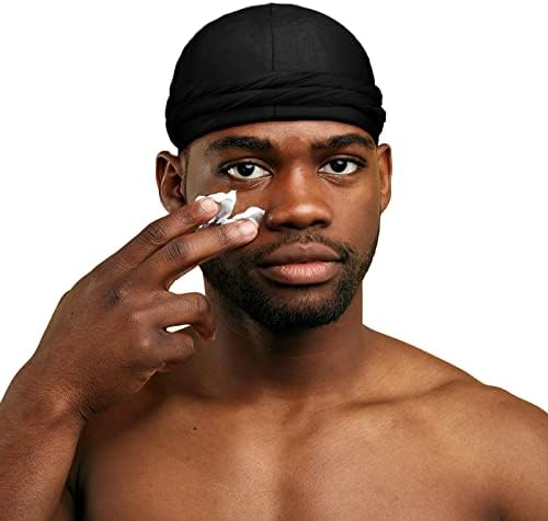16 PCS טורבאן בתפזורת לגברים שחורים סאטן מרופד דוראגס וינטג