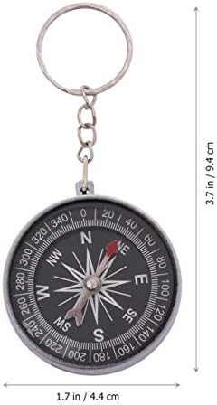 Nuobesty Compass שרשרת מפתח פיראטים מצפן טבעת מפתח מיני תיק מצפן תליון מחזיק מפתח תליון מכסף תליון לילדים