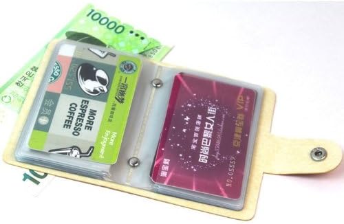פשוט עור מפוצל אשראי עסקים מזהה כרטיס תיק כיס ארנק מחזיק מטבע פאוץ 24 חריצים