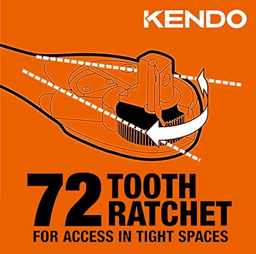 קנדו 11 יחידות 3/8 'כונן מטרי מפתח ברגים מפתח ברגים - מקצועי 72 שיניים שיניים מהפך שחרור מהיר עם 10 שקעי CRV -