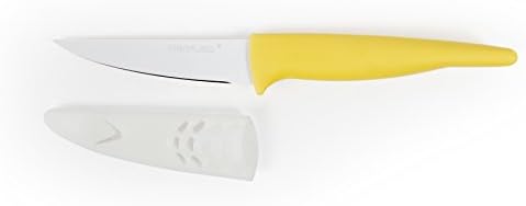 נאופלם אבקו קילוף סכין עם ציפוי קרמי נון סטיק ונדן, 3.5, לבן / צהוב