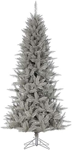 Vickerman 3.5 'פלטינה אשוח מלאכותי עץ עיפרון חג המולד, לא מואר - עץ חג המולד פו אשוח - תפאורה ביתית