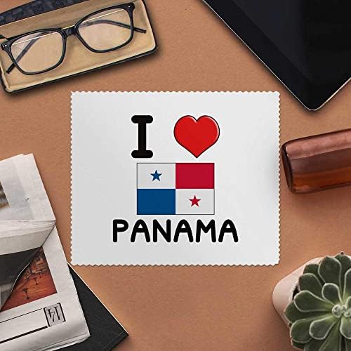עדשה מיקרו -סיבית/משקפיים ניקוי Azeeda 2 x 'אני אוהב פנמה'.