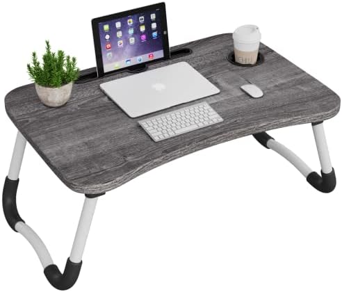 מחשב נייד מיטת שולחן חיק מגש: גדול נייד מתקפל מחשב נייד מיטת שולחן לכתיבה קריאת אכילת ארוחת בוקר על