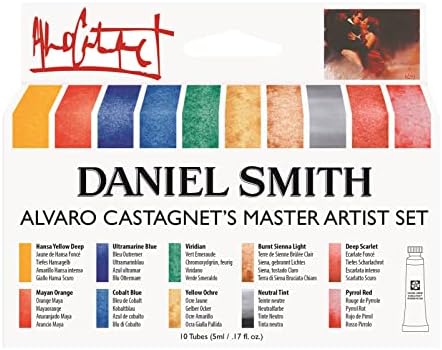 סט צבעי מים של דניאל סמית ' 5 צינורות-סט צבעי מים של אלווארו קסטגנט-10 צינורות, 285610016