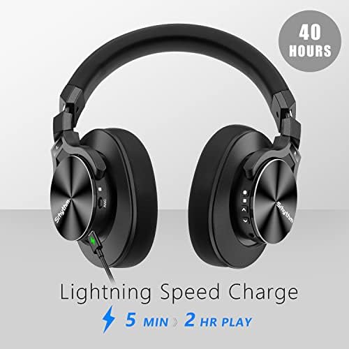 SRHYTHM NC75 PRO מבטלת רעש אוזניות Bluetooth v5.0 אלחוטי 40 שעות זמן משחק על אוזניות אוזניות עם מסכת