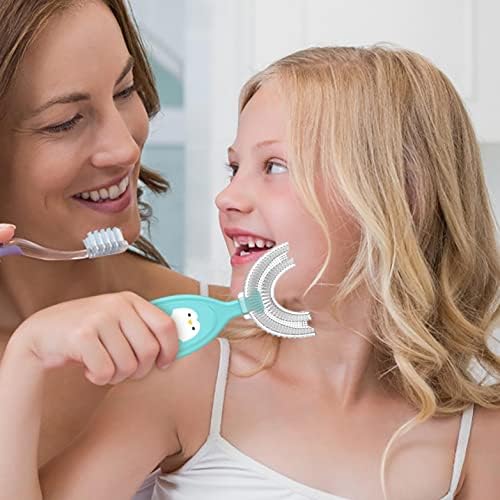 מברשת שיניים לילדים רך סיליקון בצורת מברשת ראש כל הפה ניקוי הלבנת כלי ידני חמוד, המיועד לפעוטות