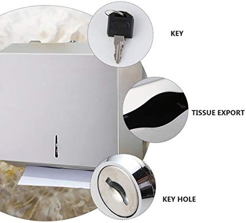מארגן אמבטיה של Cabilock מתקן רקמות 1 PC מחזיק נייר טואלט אמבטיה מפלדת אל חלד מתלה לאחסון רקמות רכוב על רקמות