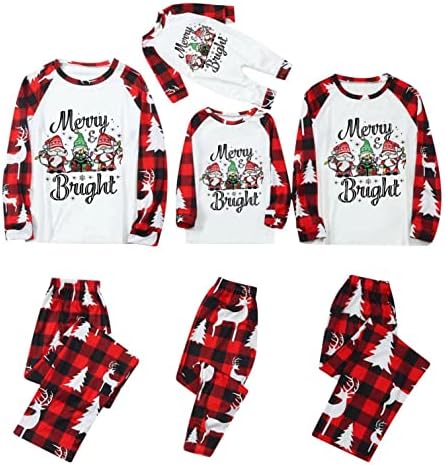 סט מכנסי פיג'מה משפחתי, חטיבות חג המולד למשפחה תלבושות משפחתיות של פיג'מה תלבושות של Pajama Loungeew