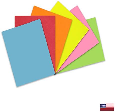 ריק מגוון הערה כרטיסים-6 צבע בהיר מבחר כרטיס המניה-תוצרת ארצות הברית-נהדר עבור בכיתה, כרטיסי פלאש, לומד,