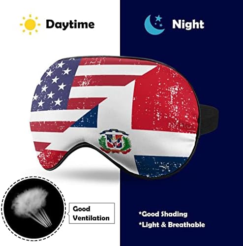 אמריקה דגל דומיניקני מסכת שינה מסכת עיניים ניידת עם עיניים רכה עם רצועה מתכווננת לגברים נשים