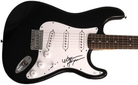 וורן היינס להקת האחים אלמן חתמה על חתימה חתימה מלאה בגודל מלא פדר שחור סטרטוקסטר גיטרה חשמלית עם
