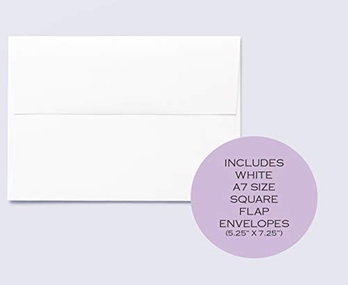 סט נייר של ירח של 25 הזמנות למקלחת כלה סגולה עם מעטפות-סגנון מילוי מזמין עם מעטפות