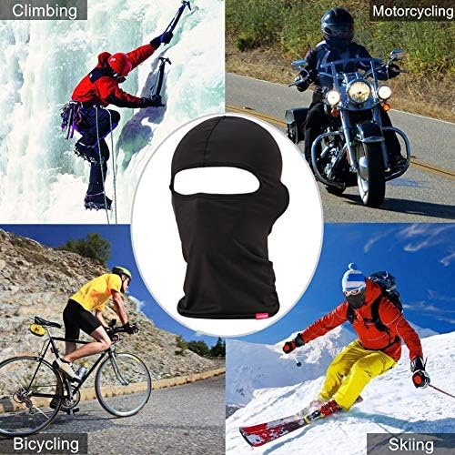 מסכת פנים בלקלאבה, 2 חבילות אופנוע קל משקל מסכת סקי שחורה יותר לגברים בנדנה