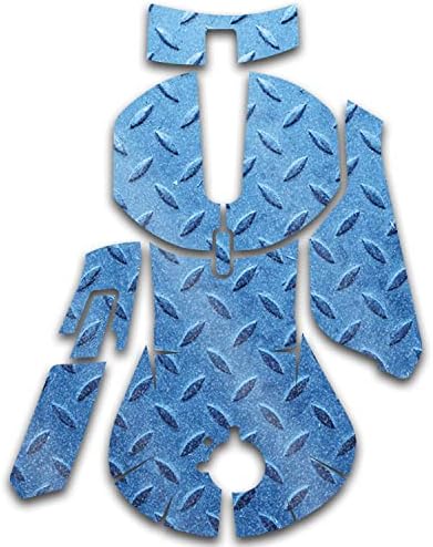 מייטיסקינס מבריק גליטר עור תואם עם פלדהסדרה יריבה 5 משחקי עכבר - כחול רשת / מגן, עמיד מבריק נצנצים
