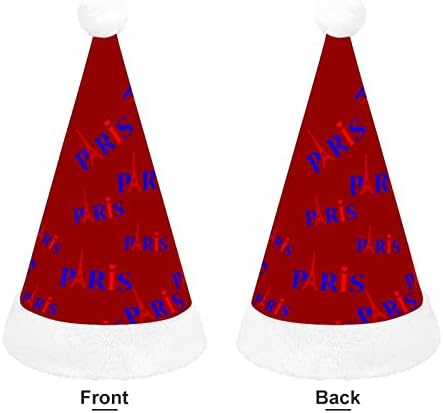 אהבת לב ופריז אייפל מגדל חג המולד סנטה כובע עבור אדום חג המולד כובע חג טובות חדש שנה חגיגי ספקי צד