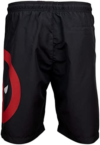 מארוול קומיקס דדפול כועס פנים סמל לוח מכנסיים קצרים