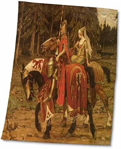 3 דרוז פלורן אמנות מפורסמת - תמונה של אבירות ציור של אלפרד מוטס - מגבות