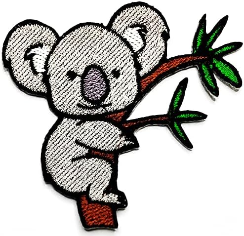 טלאי נדיר קואלה דוב אפליקציה תפור ברזל על טלאי רקמה רקמה רקמה לוגו לוגו קריקטורה לילדים עבור T- חולצה
