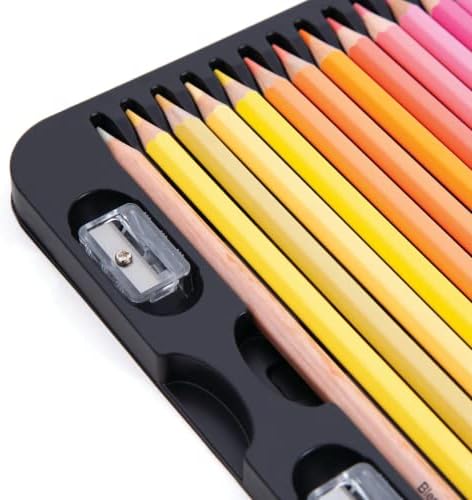 עפרונות בצבע MasterART 124 צבעים עם צבעי פסטל, בלנדר ומחדדים לילדים ומבוגרים צביעה