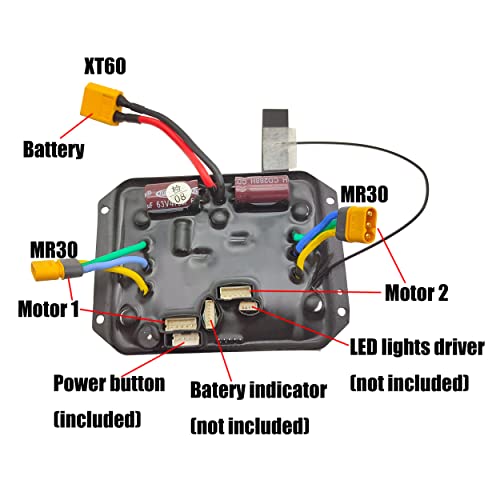 ערכת מרחוק של ESC לסקייטבורד חשמלי DIY, 10S 36 וולט רכזת כפול מנוע חשמלי בקר מהירות לחשמל לונגבורד