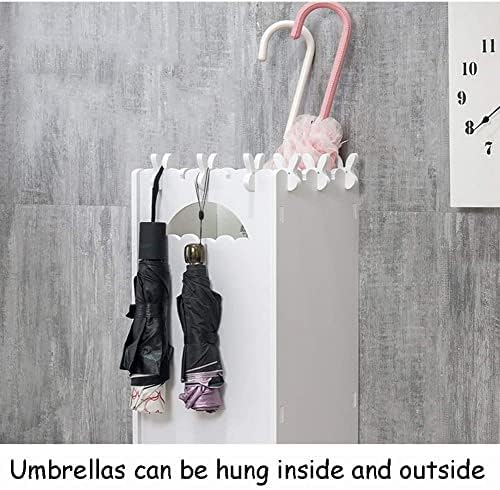 מעמד מתלה מטרייה של Xhalery, מחזיק מטרייה, מטרייה עומדת מטרייה דוכן יצירתי לבן, קופסת מטרייה קומפקטית של מרפסת