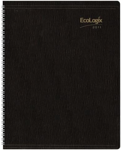 Brownline 2011 מתכנן חודשי אקולוגי, 14 חודשים, תאום חוט, שחור, 11 x 8.5 אינץ '