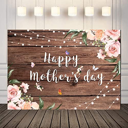 8 * 6 רגל שמח אמא של יום רקע ורוד פרח כפרי עץ אמא של יום תמונה רקע בצבעי מים פרח אמא של יום רקע לצילום
