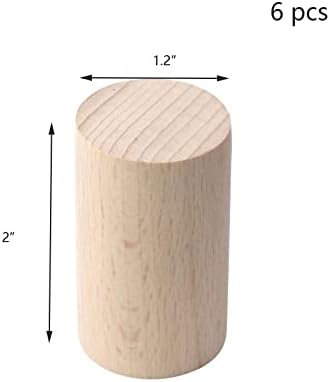 קוטר Wealrit 1.2 אינץ 'מפזר שמן אתרי מעץ, 6 יח' מפזר אשור, מפזר עץ קטן לשמנים אתרים