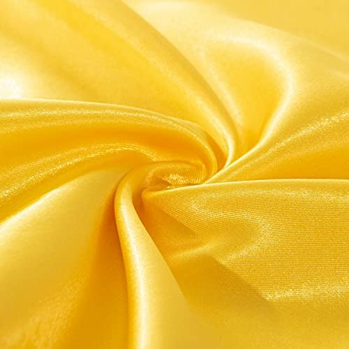FLXXIE 2 חבילה כריות סאטן כריות לשיער ועור, יוקרה רכה של כריות משיי משיי עם סגירת מעטפה, צהוב