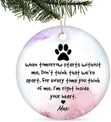 חיות מחמד אובדן זיכרון פלאק, שכול כפת הדפסת מזכרת לזכור אהוב חג המולד קישוט זיכרון כלב מתנה