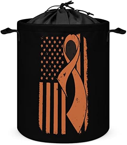 לוקמיה מודעות סרט אמריקאי דגל כביסה סל עם שרוך סגירת כביסת אחסון שקיות עבור בית נסיעות