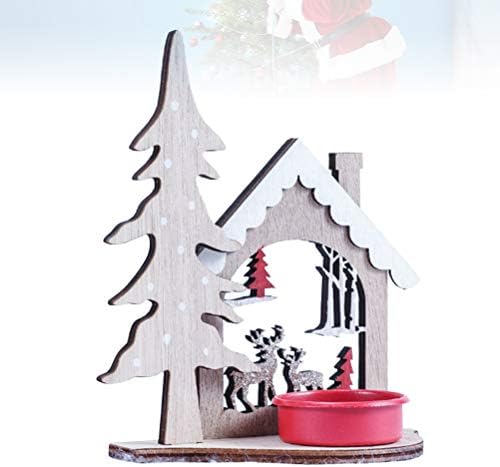 חג המולד קישוט חג המולד יצירתי קישוט עץ פמוט חג המולד איילים עיצוב שולחן העבודה דקורטיבי אבזר לסלון חדר שינה