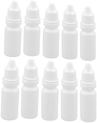 X-DREE 10 יחידות 10 מל טפטפת בקבוק ניילון טיפת עין נוזל נוזל לבן הניתן ללבן (10 יחידות 10 מל טפטפת בקבוק