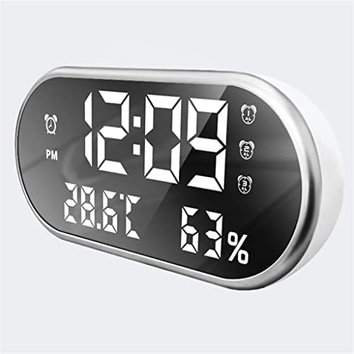 Douba Digital LED תצוגה טמפרטורת לחות שעון מעורר 24/12 שעות בנק כוח נייד שעונים ניידים