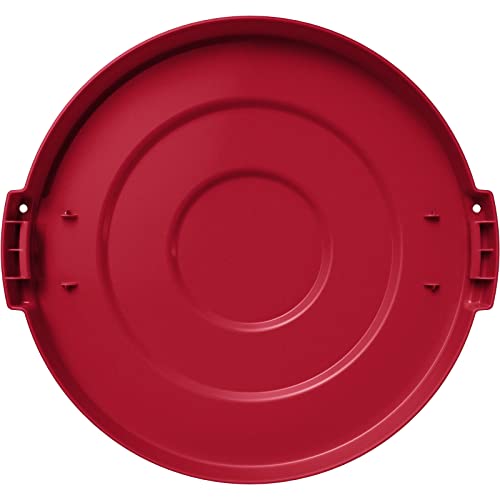 Carlisle FoodService מוצרים Bronco ™ אדום 10 ליטר פסולת עגולה סל פח מכסה מיכל - 84101105
