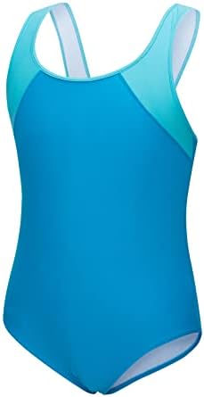 בגדי ים של בנות של בנות אתלטי בגד ים אחד בירחי חתיכה מרוץ צנוע Back Upf 50+ בגדי ים שחייה 9-16 שנים