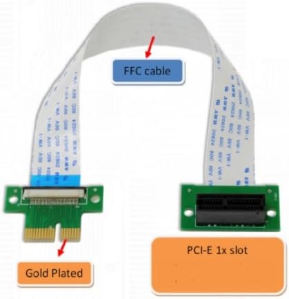 PCI-E Express 1x כרטיס מאריך Riser עם כבל גמיש במהירות גבוהה