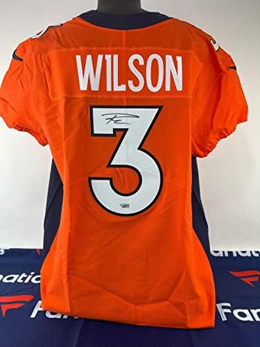 ראסל ווילסון החתימה את נייקי האליטה האותנטית על שדה ג'רזי קנאים מוסמכים - גופיות NFL עם חתימה
