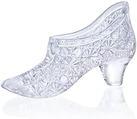 עיצוב צלמיות של סינדרלה קריסטל ברור, קישוט נעלי נעלי עקב גבוהות, מתנה לקישוט נעלי הזכוכית למסיבת חג המולד של