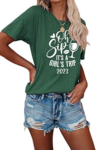אוי לוגם זו טיול בנות 2023 חולצה לנשים החברים הכי טובים חולצה שותה חולצה חולצה חולצת טריקו בנות