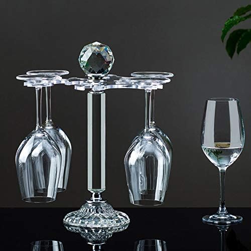 פשטות יצירתית מתלה זכוכית יין קריסטל הפוך גלילי יצירתי קריסטל גביש מסעדת זכוכית מסעדה בית גביש מחזיק